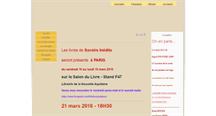 Desktop Screenshot of lessavoirsinedits.fr